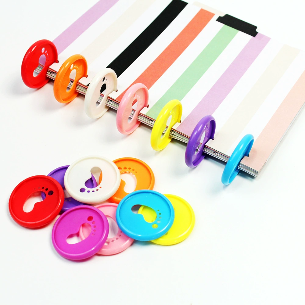 35 мм цветная Пряжка для ног обвязочное кольцо для ноутбука кнопка с отрывными листами Грибное отверстие ручной счет книжные аксессуары