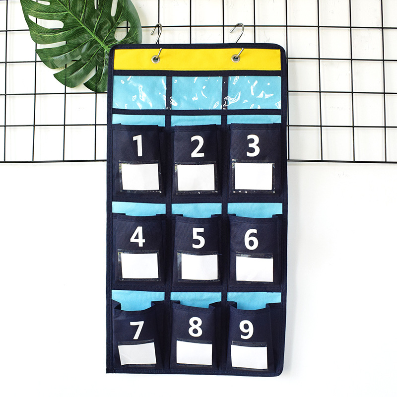 Amazon 20 Grid Class bolsa de teléfono móvil bolsa de almacenamiento detrás de la puerta bolsa de almacenamiento Tarjeta de aula bolsa de organización bolsa colgante no tejida