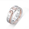 Douyin Tingled Couple Titanium Steel Ring Life Loves Creative Creative Personal Ring Single Personality Two -in and One Ling
