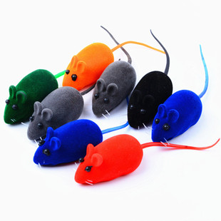 Cat Toy Colorful Realistic Pet Plush Squeaky Mouse Anti-Depression Cat Paw Simulation Sound