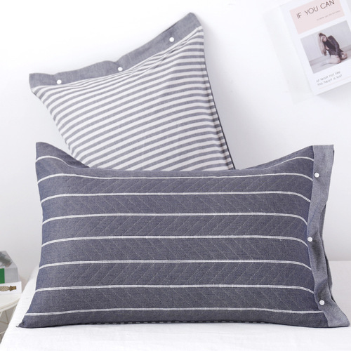 Three-layer gauze pure cotton pillowcase adult pillowcase cover one piece cotton pillowcase single European style couple pillowcase