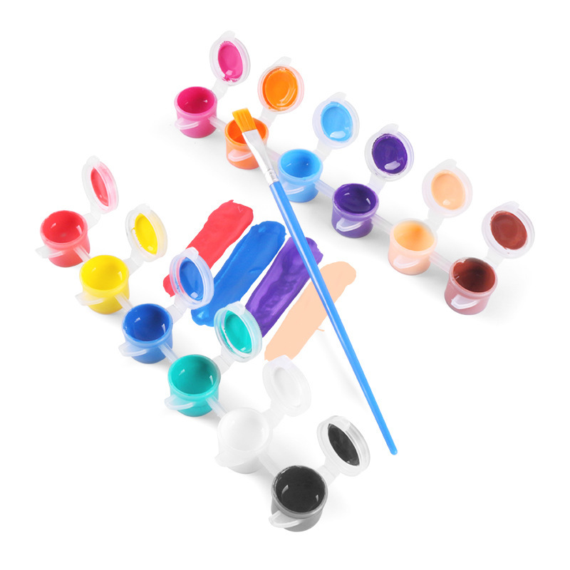 子供絵画3mlアクリル顔料セット石膏凧彩色絵の具連体diy彩色アクリル絵の具|undefined