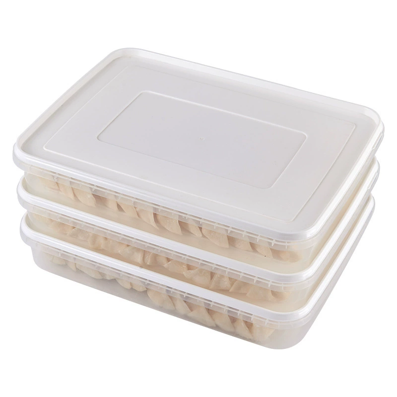 Dumpling storage box, tall multi‑layer frozen/freezer container, stackable sealed 35×25×6 cm