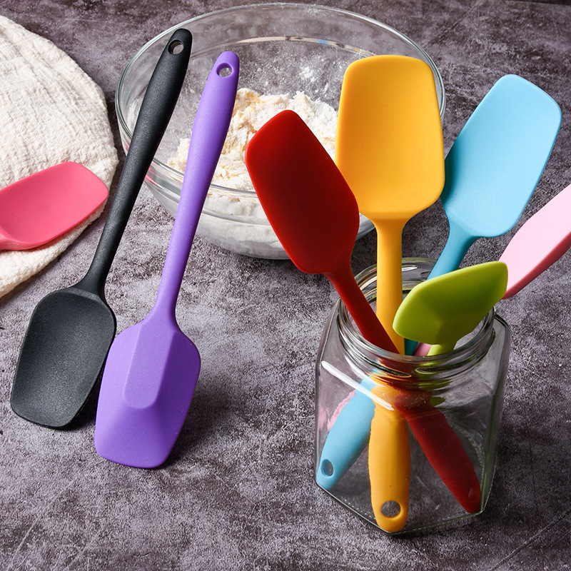 Multi-color Small Cream Silicone Integrated Cake Scraper Square Head Baking Tool T-shaped Shovel Silicone Spatula