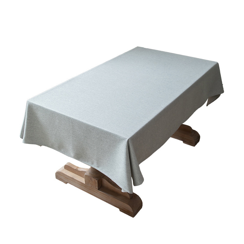 Thickened Polyester-cotton Cotton-linen Modern Simple Solid Color Rectangular Coffee Table Cloth, Dining_voghion.com