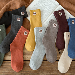 Socks for women in autumn and winter mid-calf socks terry thickened warm socks Japanese Korean velvet towel socks floor socks