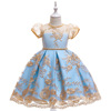 Dress, nail sequins, small princess costume with bow, halloween, with embroidery