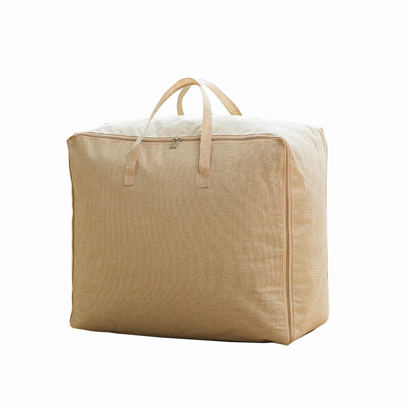 Bolsa de edredón portátil de gran capacidad de algodón y lino de estilo japonés, ropa impermeable, caja de almacenamiento suave, bolsa de embalaje de equipaje en movimiento, artefacto