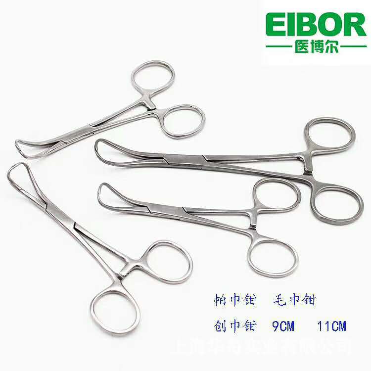 厂家生产不锈钢帕巾钳夹持洞巾毛巾钳9cm-20cm创巾钳帕巾钳