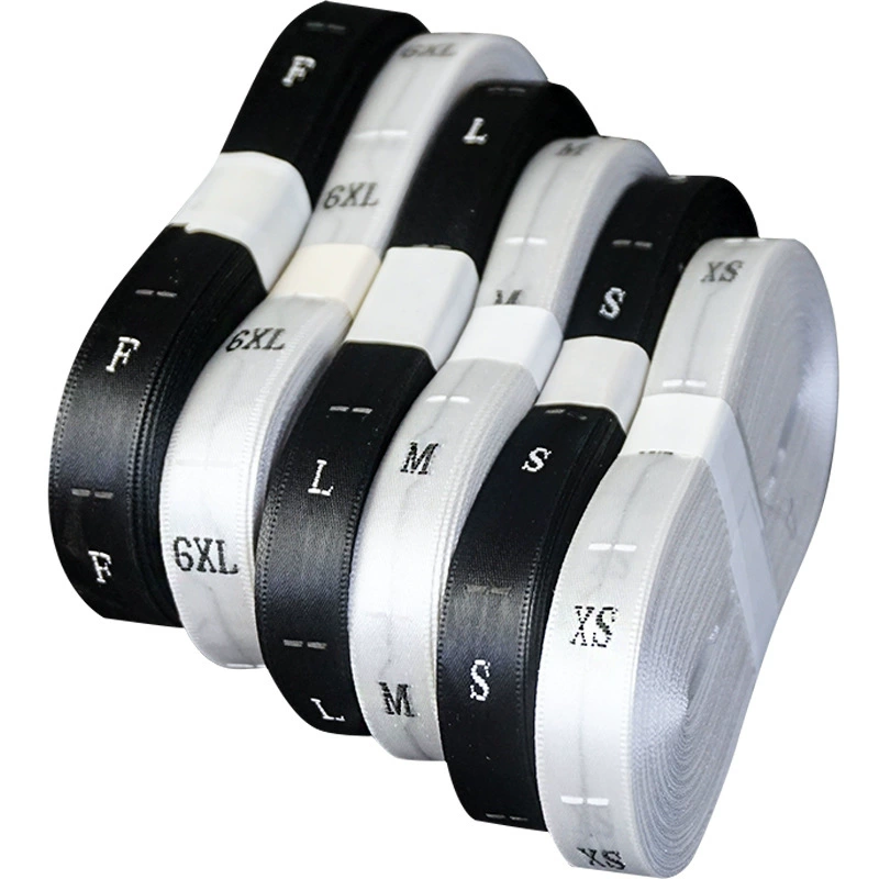 Clothing label tag size label number satin woven edge label Taiwan machine-made neck label fabric label direct selling