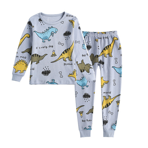 Children's Autumn Set Pure Cotton Boy Girl Autumn Pants Warm Innerwear All-cotton Baby Base Layer Pajamas Cotton Wool Sweater