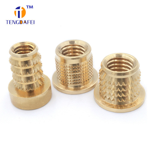 Cold forged spring lock nut, embedded press-in type insert nut, cold forged straight rib nut, universal plastic nut