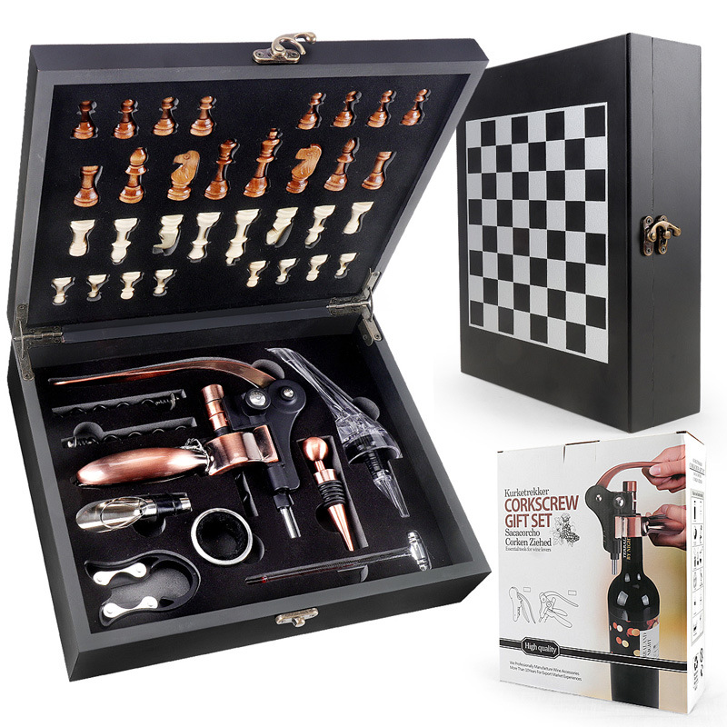 Venta caliente transfronteriza conejo cabeza botella abridor vino Vino conjunto caja de regalo traje de alta calidad botella de vino abridor