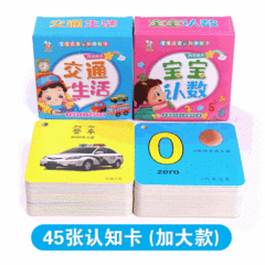 Children's puzzle toys tear-proof early education cards 0-3-6 years old baby enlightenment books kindergarten recognition of knowledge cards 