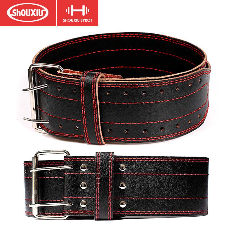 健身腰带深蹲硬拉男牛皮运动护具装备健美举重力量举训练女护腰带