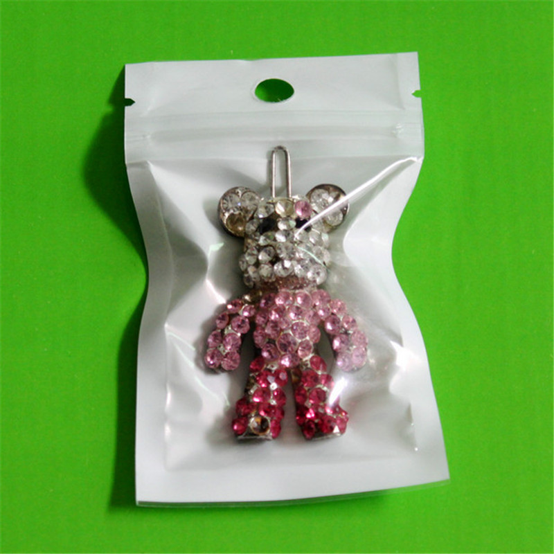 厂家 珠光膜阴阳袋 拉骨袋16*24手机包装半透明复合袋 口罩自封袋