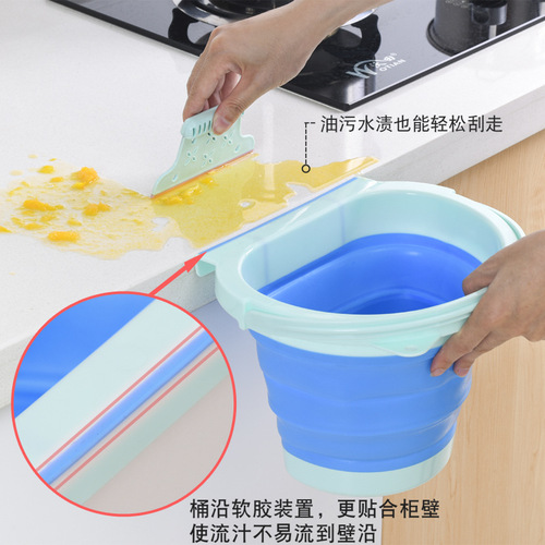 Kitchen trash bin wall-mounted foldable home kitchen cabinet hanging storage bin car creative waste bin factory direct supply