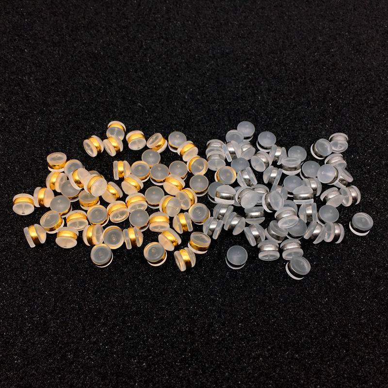 Spot wholesale resin silicone transparent earplug ferrule silicone hamburger ear plug ear cap earrings DIY jewelry accessories