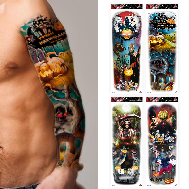 Manufactor Direct selling Halloween new pattern Tattoo sticker Big picture Funny Devil terror Scar waterproof tattoo