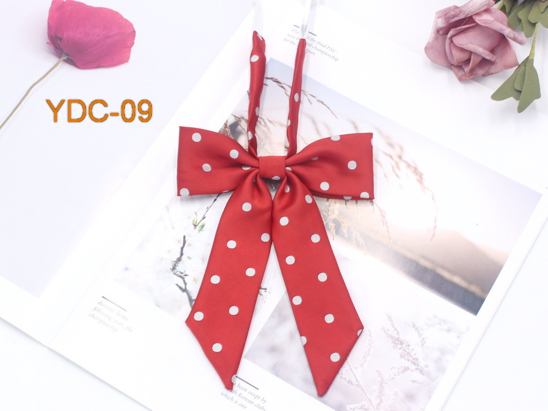 Punto de fabricante Pajarita de lunares pequeños Estilo universitario coreano Pajarita de mango largo para niñas Ropa de marinera Accesorios de uniforme JK