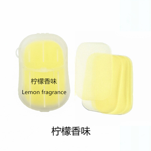 Portable Outdoor Soap Sheet Soap Paper Disposable Soap Sheets Hotel Travel Clear Box Disinfectant 20 Pack
