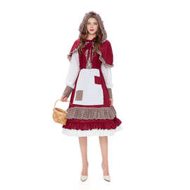 万圣节小红帽角色扮演动漫cosplay连衣裙出口日本洛丽塔田园女仆