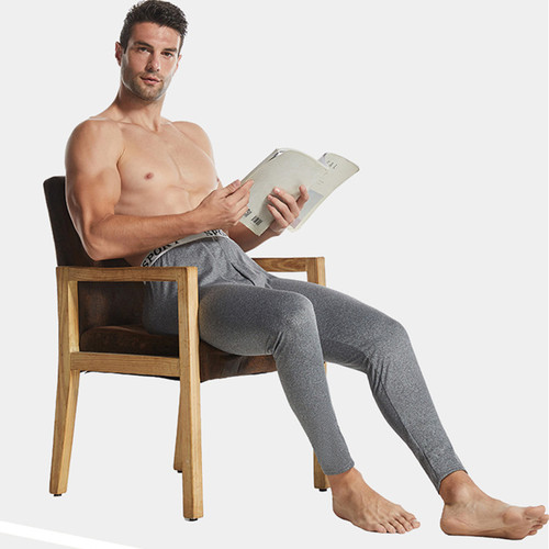 Men's autumn pants, men's velvet leggings, thin underwear, cotton wool thermal pants, men's winter high-elastic slim wool pants
