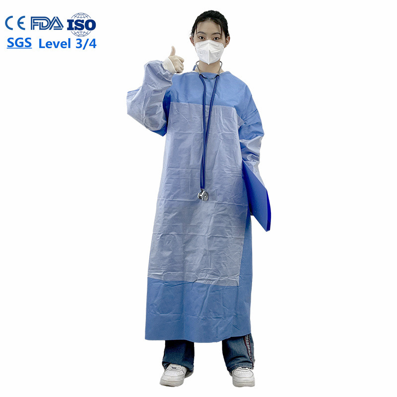 FDA 510K 手术衣带蓝条不渗水不渗血SMS SMMS医疗用手术服