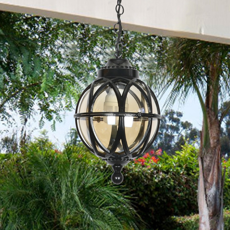 European-style chandelier outdoor waterproof antirust courtyard lamps corridor balcony lamp outdoor Villa Garden small chandelier