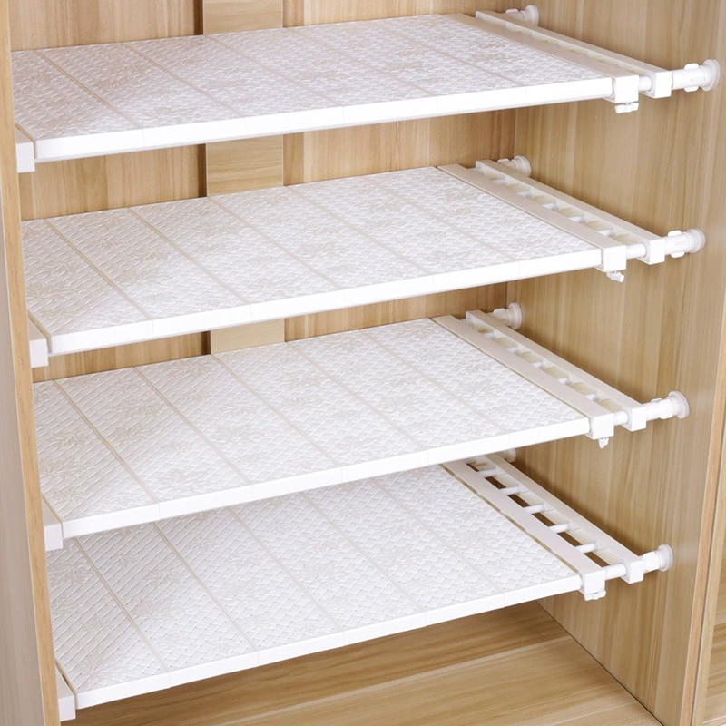 Wardrobe Partition Frame, Retractable, Adjustable, Shoe & Closet Organizer, White