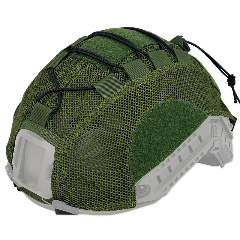 Cross-border casco táctico rápido serie casco universal tela malla camuflaje casco táctico casco cubierta velcro casco tela