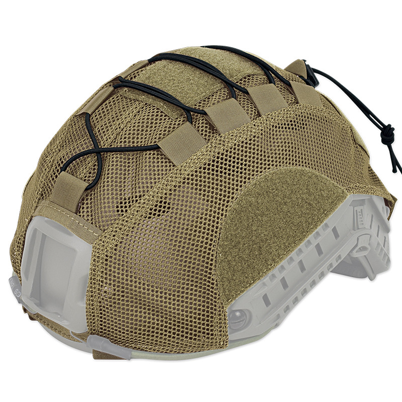 Cross-border casco táctico rápido serie casco universal tela malla camuflaje casco táctico casco cubierta velcro casco tela