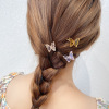 Cute crystal with bow, universal glossy hairgrip, hair accessory, suitable for import, wholesale