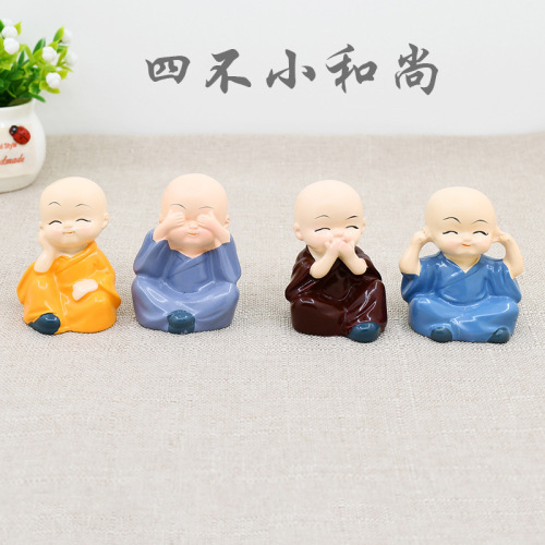 Car ornament four not small monk car ornament small monk car dashboard interior ornament set price