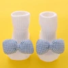 With bow, blue