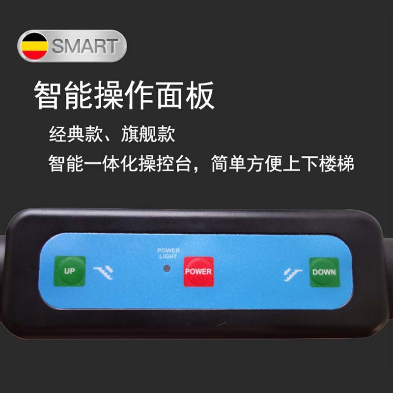 Conveniente para que los pacientes mayores bajen la escalera eléctrica que sube la máquina que sube de la escalera de la correa eslabonada de la batería de litio exportada a la silla de la transferencia de Europa y América