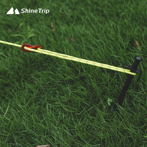 Shanqu Outdoor Camping Tension Windproof Reflective Rope Thickened 4mm Rope Canopy Tent Accessories Polyester Wind Rope Buckle