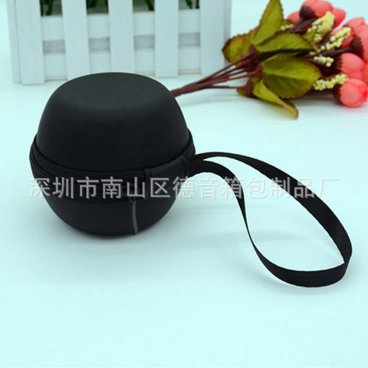 圆形数据线收纳包便携式防水拉链包装盒eva圆形耳机包装盒批发