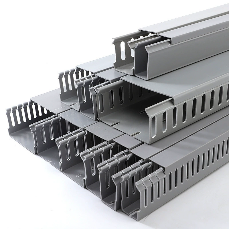 Пластиковый PVC линейный лоток уровня A квадратный лоток PXC-50*55 пластиковый линейный лоток 5055 серебристо-серый