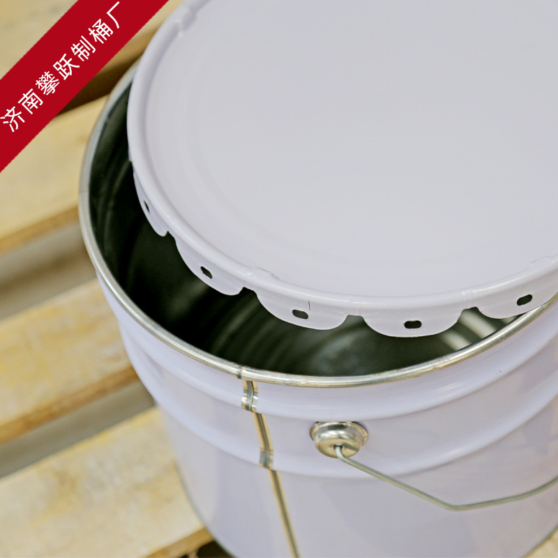 涂料铁桶厂家圆形防漏可印刷花篮桶稀释剂固化剂桶20L油漆桶油桶
