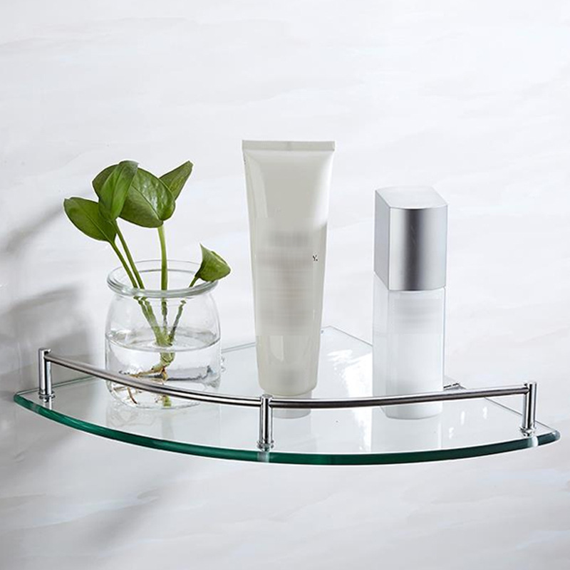 Bathroom Tripod Glass Bathroom Storage Rack Tripod Wall Hanging Corner Bathroom Hardware Pendant Bathroom Tray