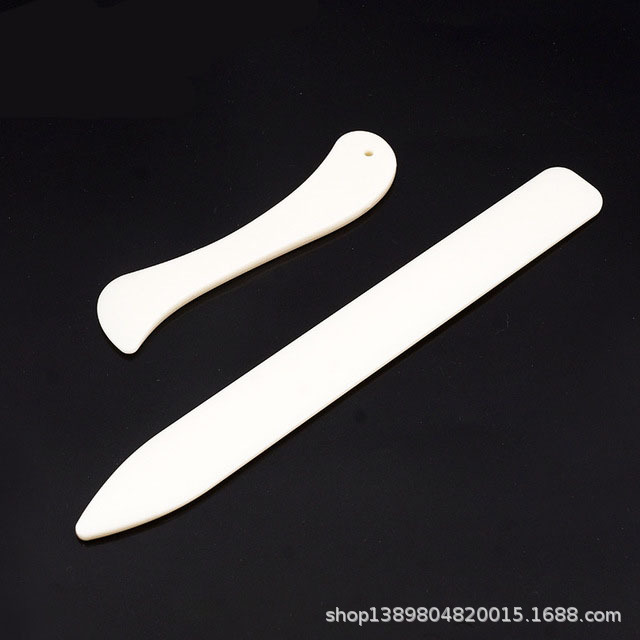 Plástico imitación buey hueso hundido cuchillo carta abridor rasguño cuchillo origami cuchillo DIY tarjeta hecha a mano que hace la Herramienta 2 unids/set