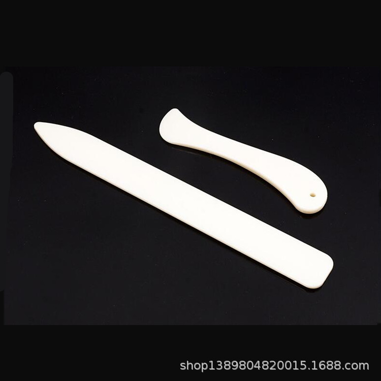 Plástico imitación buey hueso hundido cuchillo carta abridor rasguño cuchillo origami cuchillo DIY tarjeta hecha a mano que hace la Herramienta 2 unids/set
