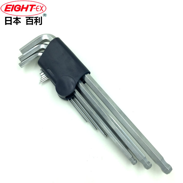 日本EIGHT百利钻石头内六角扳手 加长内六角TLS-7SX TLS-9NX