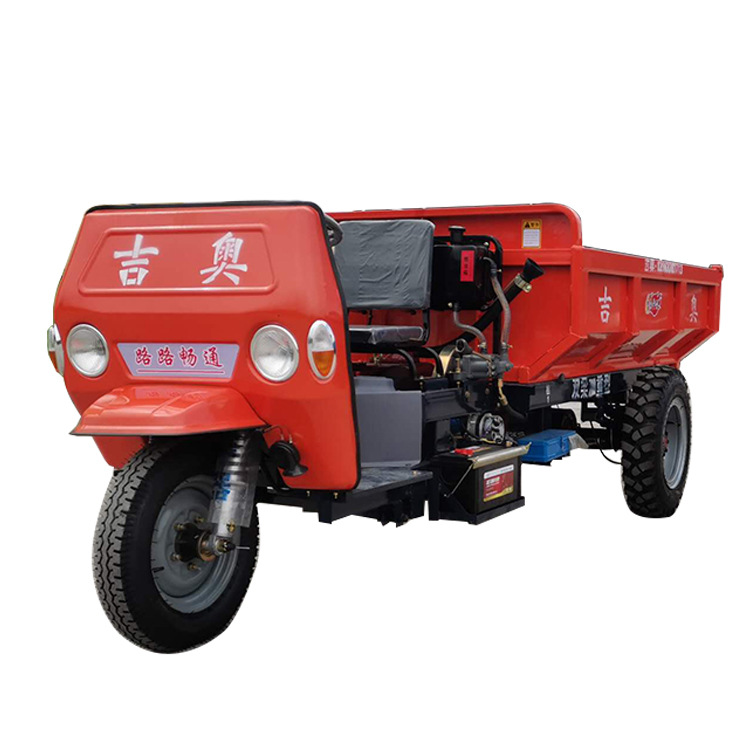 农用液压翻斗柴油三轮车工程工地运料三轮翻斗车矿用自卸运输车