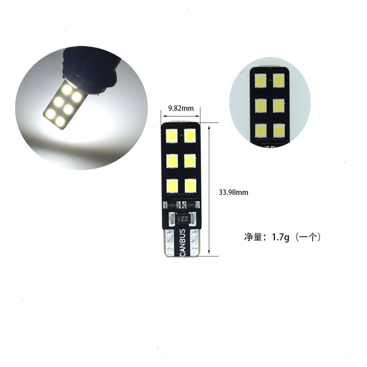 Прямые продажи с завода LED T10 2835 12SMD двухстороннее декодирование дисплей широкая подсветка внешняя торговля термический продаж инструмент свет 12В