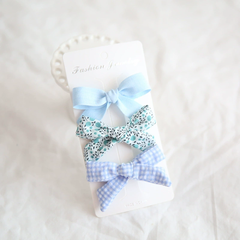 Children's hair accessory, hairpins, magazine with bow, set, wholesale, 3 piece set