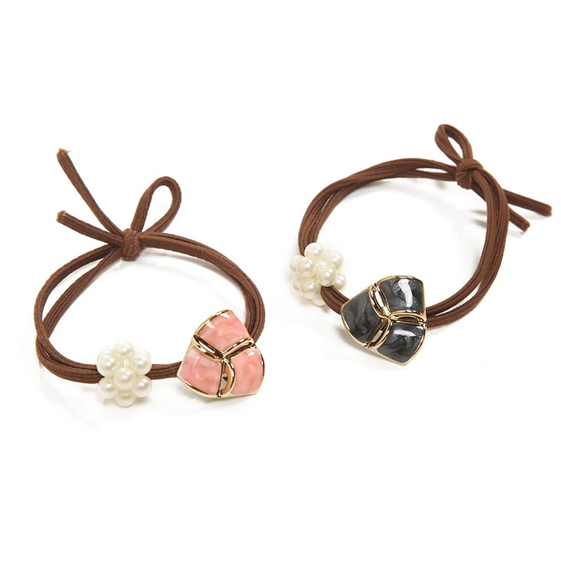 Fashionable South Korean goods from pearl, small hair rope, hair accessory, Korean style, simple and elegant design, Chanel style