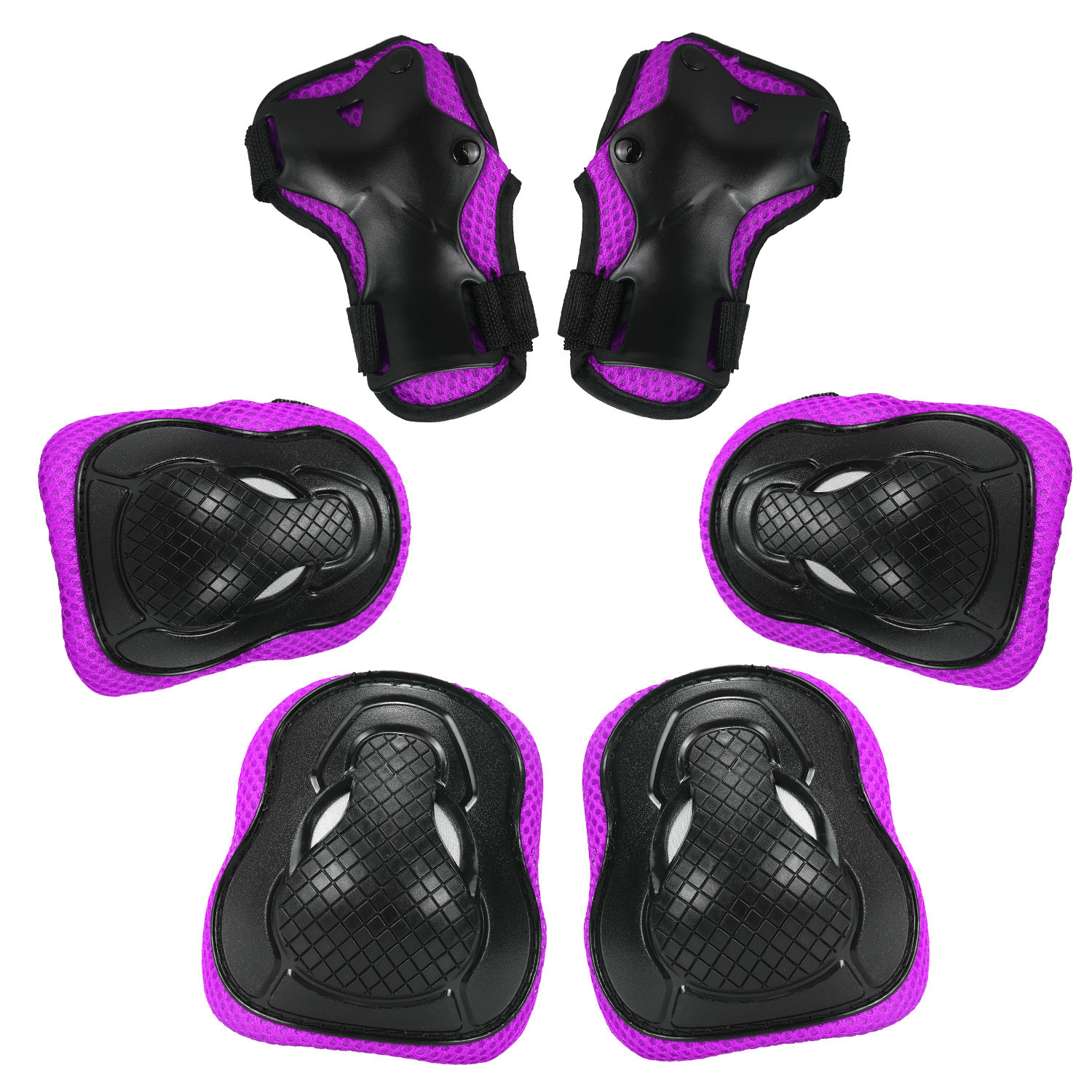 Nuevo AIDY niños patinaje de protección equipo de seis piezas conjunto de fábrica de equilibrio directo coche deslizante deportes engranaje protector Cabeza de Vaca