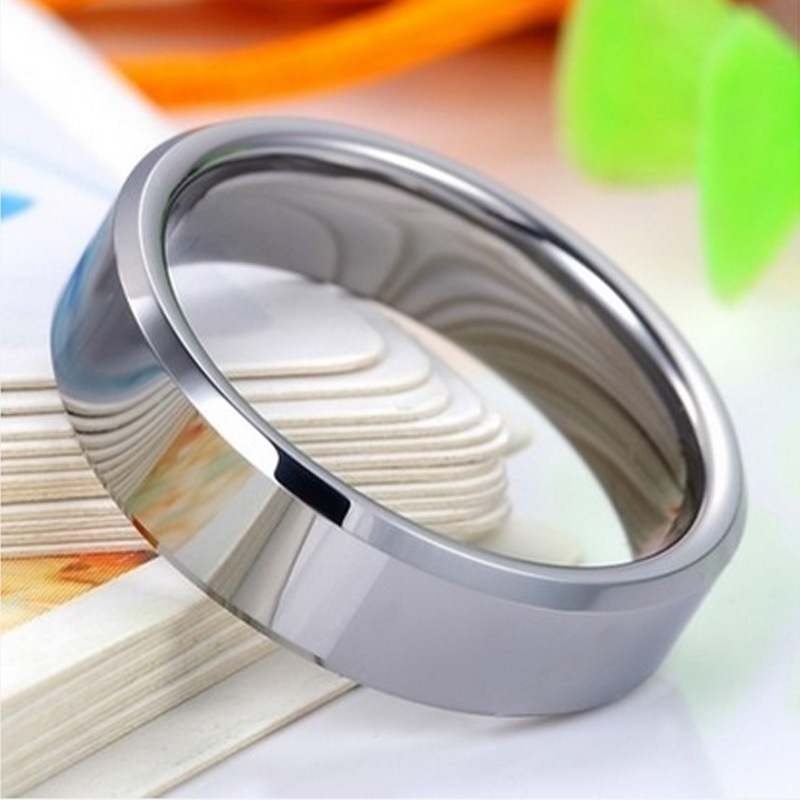 一件代发钨金男士戒指情侣韩版生日礼物diy刻字女士简约尾戒银色